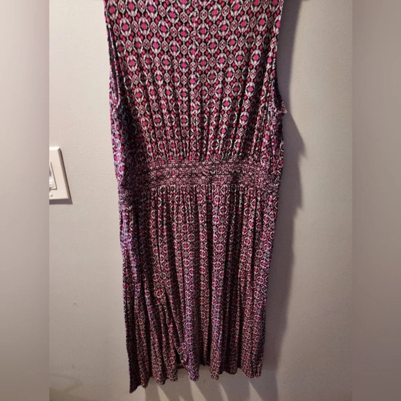 Lane Bryant Multicolored Design Sleeveless Faux Wrap Top Dress in Size 18/20 - Picture 9 of 10